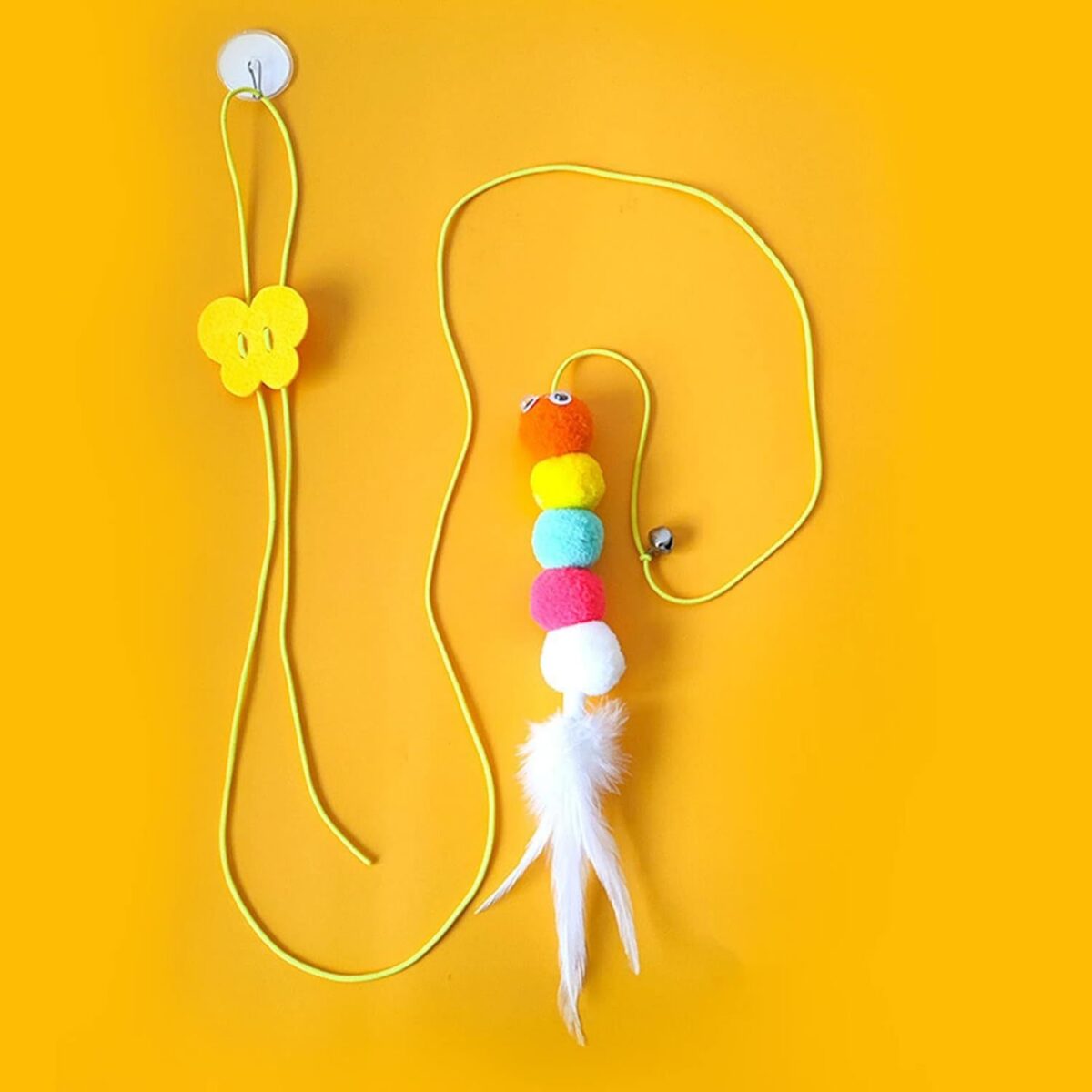 Cat Toys For Indoor Cats Interactive Cat Toys For Indoor Cats 200cm Hanging Cat Toy Self-Excited Retractable Nylon Stress Relief Cat Catnip Swing